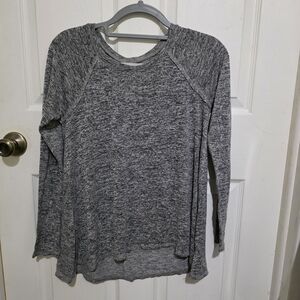 Hollister Heathered Gray Long Sleeve Tee